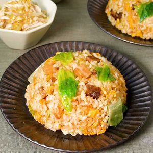 「レタス炒飯献立」のレシピ動画