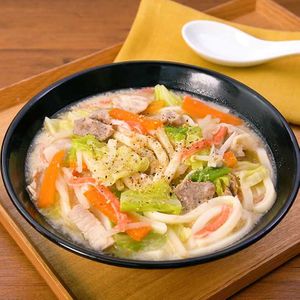 「ちゃんぽん風うどん」のレシピ動画