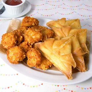 「カリカリチーズナゲットと兜コロッケ」のレシピ動画