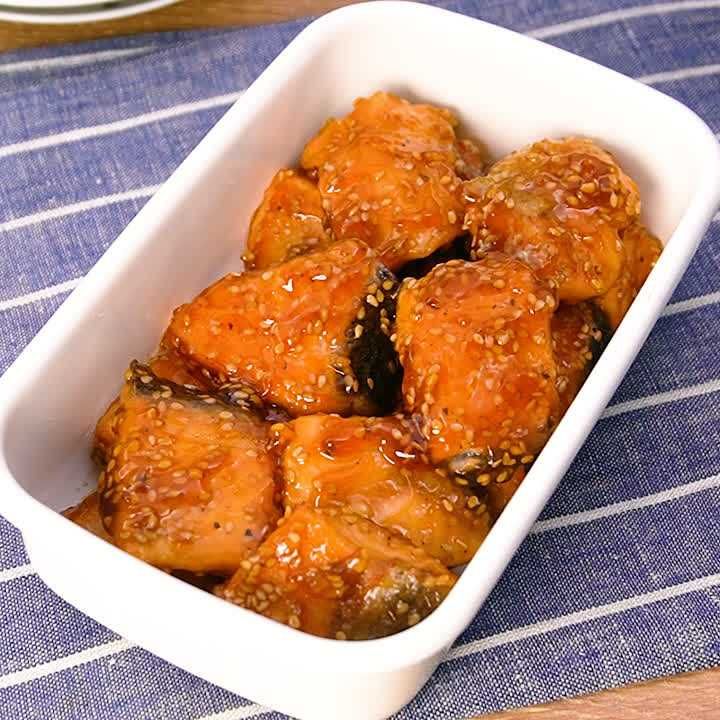 鮭のごま照り焼き