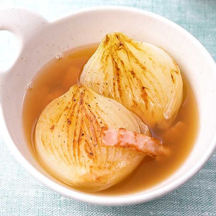 焼き新玉スープ
