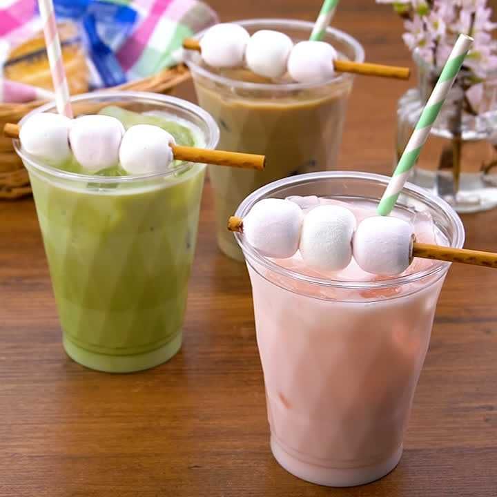 マシュマロ団子ラテ