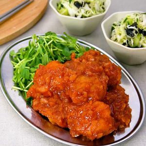 ヤンニョムチキン献立