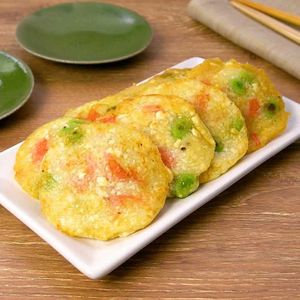 「かにかまぼこと枝豆のもっちり焼き」のレシピ動画