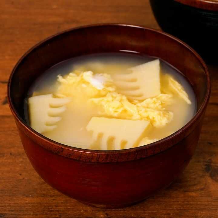 たけのこと卵の味噌汁