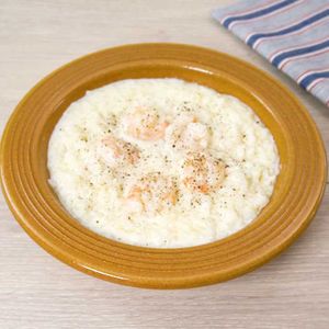 「エビのチーズクリームリゾット」のレシピ動画