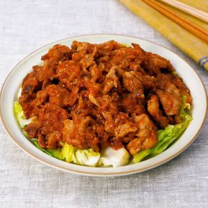 「豚こまで焼肉風」のレシピ動画