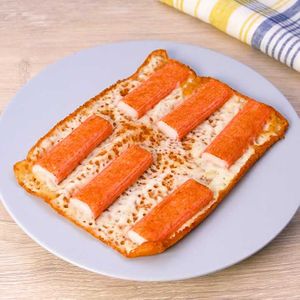 「かにかまぼこのチーズ焼き」のレシピ動画