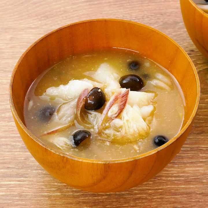 長芋とみょうがの味噌汁