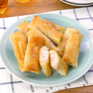 「豚肉とえのきのミニ春巻き」のレシピ動画