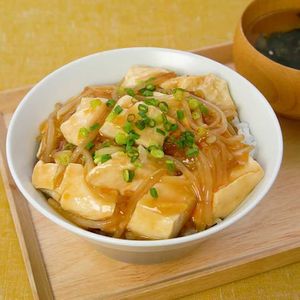 「豆腐ともやしのあんかけ丼」のレシピ動画